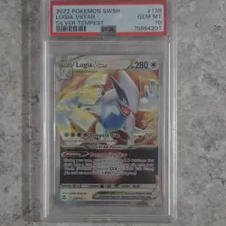 Pokemon TCG Lugia VSTAR 139/195 Silver Tempest Ultra Rare PSA 10 Holo - Image 1