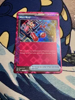 Pokemon Prismatic Evolutions Max Rod 116/131 ACE Spec Holo NM - Image 1