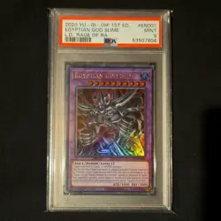 Yu-Gi-Oh! Egyptian God Slime LED7-EN001 Rage of Ra 1st Edition PSA 9 - Image 1