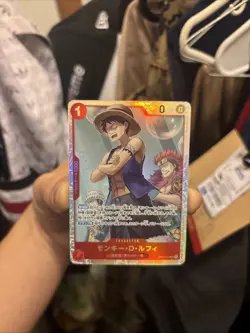 Monkey D Luffy OP14-013 SR Super Rare The Azure Sea's Seven One Piece TCG JP - Image 1