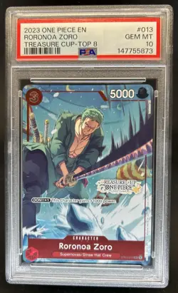 2023 One Piece Treasure Cup Top 8 Roronoa Zoro #ST01-013 PSA 10 - Image 1