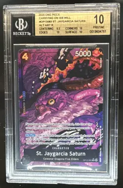 2025 One Piece Carrying on His Will St. Jaygarcia Saturn Alt Art OP13-083 BGS 10 - Image 1