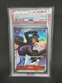 2023 One Piece OP05: Sabo ALTERNATE ART PSA 10 💎 - Image 1
