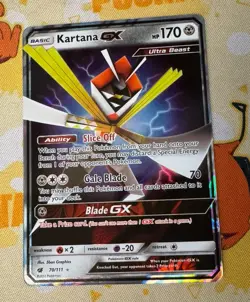 Pokemon TCG Kartana GX Crimson Invasion 70/111 Holo Ultra Rare - Image 1
