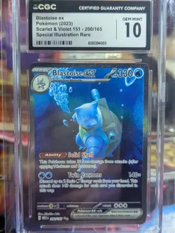 Blastoise ex 200/165 Pokemon Scarlet & Violet 151 SIR CGC Gem Mint 10 🚀💎🔥 - Image 1