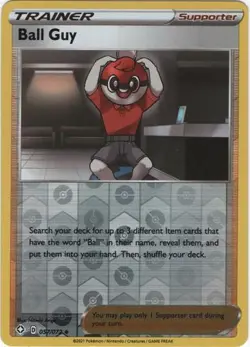BALL GUY 057/072 SHINING FATES POKEMON (REVERSE HOLO, NM) - Image 1