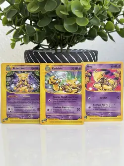 Pokemon TCG Expedition Non Holo Abra Kadabra Alakazam Vintage Set WoTC - Image 1