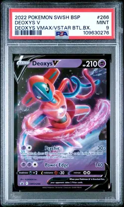 2022 POKEMON SWSH BLACK STAR PROMO #266 DEOXYS V DEOXYS VMAX/VSTAR BTL.BX. - Image 1