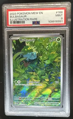2023 Pokemon SV 151 Bulbasaur #166/165 PSA 9 - Image 1