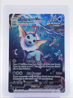 VAPOREON VMAX 2021 POKEMON SWORD & SHIELD BLACK STAR PROMO #SWSH182 Q6463 - Image 1