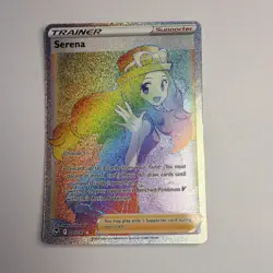 Pokemon Serena Secret Rare Trainer Full Art Holo Silver Tempest 207/195 - Image 1