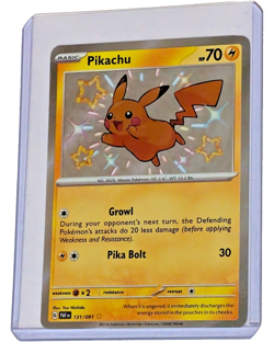 NM Pikachu - Never played - 131/091 - Shiny/Foil Rare Pokemon Paldean Fates - Image 3