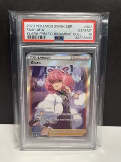 Pokemon Klara Full Art Promo Holo SWSH: Sword & Shield SWSH302 PSA 10 - Image 1