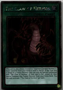 The Claw of Hermos (Platinum Secret Rare) Platinum Secret Rare Quarter Century S - Image 1