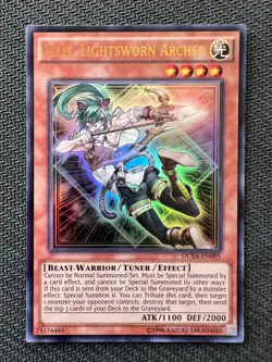 Yugioh Felis, Lightsworn Archer Unlimited Edition Ultra Rare DUEA-EN095 NM - Image 1