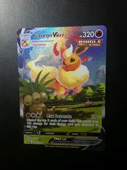 Pokemon TCG Flareon VMAX SWSH180 JUMBO Card Holo Premium Collection NM! - Image 1