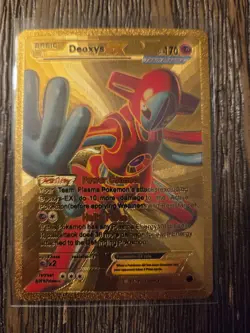 Pokemon Deoxys EX GOLD Foil Fan Art Collector Card - 170 HP - Image 1
