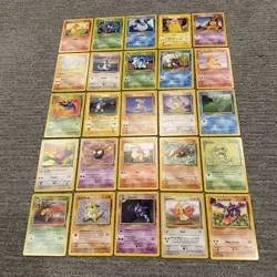 Vintage 1999 Pokemon Cards Lot 25 Base Jungle Fossil LP/NM No Duplicates WOTC #E - Image 1