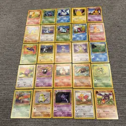 Vintage 1999 Pokemon Cards Lot 25 Base Jungle Fossil LP/NM No Duplicates WOTC #E - Image 3