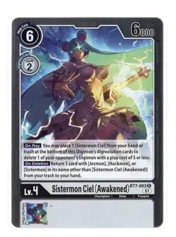 Digimon Card - Sistermon Ciel Awakened BT7-083 - Bandai Rare Foil - Image 1