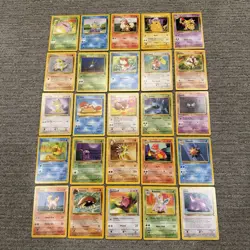 Vintage 1999 Pokemon Cards Lot 25 Base Jungle Fossil LP/NM No Duplicates WOTC #D - Image 3