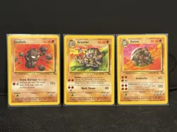 Pokemon TCG Geodude, Graveler & Golem 5x Card Lot - Image 2