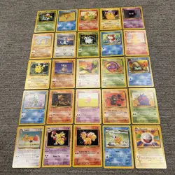 Vintage 1999 Pokemon Cards Lot 25 Base Jungle Fossil LP/NM No Duplicates WOTC #C - Image 1