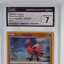 Galarian Zapdos Holo 082/203 Evolving Skies 2021 CGC 7 Near Mint Pokemon Card - Image 2