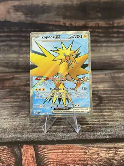 Pokemon TCG Zapdos EX Full Art Ultra Rare Holo Card 192/165 Scarlet & Violet 151 - Image 1