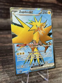 Pokemon TCG Zapdos EX Full Art Ultra Rare Holo Card 192/165 Scarlet & Violet 151 - Image 2