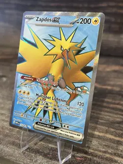 Pokemon TCG Zapdos EX Full Art Ultra Rare Holo Card 192/165 Scarlet & Violet 151 - Image 3