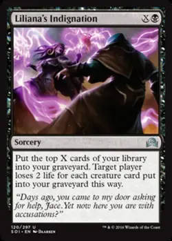 1 x Liliana's Indignation - Foil - Shadows Over Innistrad - Light Play - MTG - Image 1