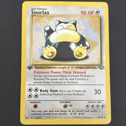 Snorlax 27/64 1st Edition Non-Holo - Pokemon 1999 Jungle - MP - Image 1