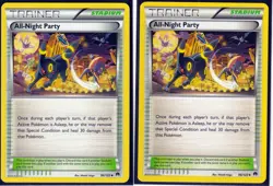 2016 POKEMON 2x ALL-NIGHT PARTY (Umbreon) 96/122- XY BREAKPOINT Uncommon REGULAR - Image 1