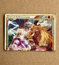 Entei & Raikou Legend (top) 90/95 Ultra Rare Unleashed Pokemon Card - Image 1