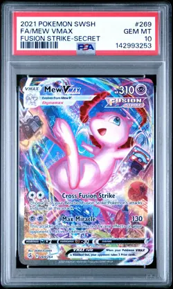 PSA 10 MEW VMAX 269/264 FULL ART SECRET FUSION STRIKE POKEMON 😍 - Image 1