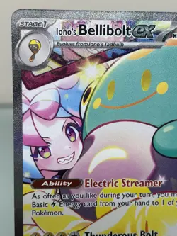 Iono's Bellibolt EX SIR 183/159 SV09 Holo Pokemon TCG Card Journey Together - Image 3