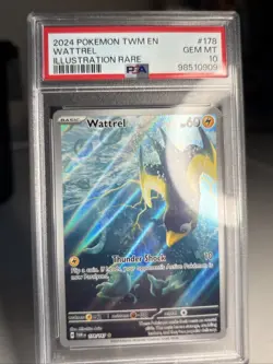Pokemon TCG Wattrel Scarlet & Violet Twilight Masquerade Card 178/167 PSA 10 - Image 1