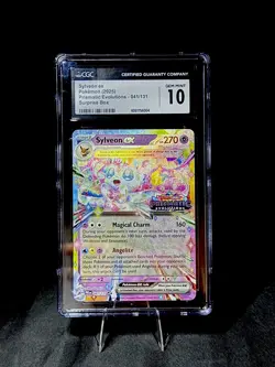 2025 Pokemon Prismatic Evolutions Surprise Box Sylveon ex #041 CGC 10 - Image 1