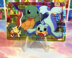 Pokemon HOLO Vintage Pocket Monsters Vending Prism Sticker 1998 Nintendo - Image 1