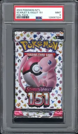 Pokemon Scarlet & Violet 151 Sealed Foil Booster Pack English Graded PSA 9 Mint - Image 1