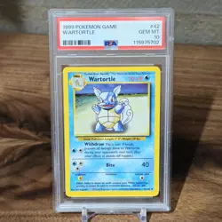 1999 Pokemon Base Set Unlimited Wartortle #42 PSA 10 GEM MINT - Image 1