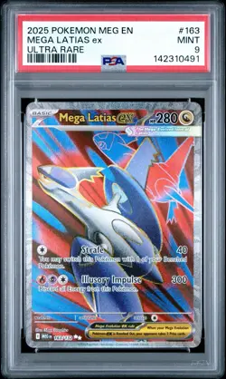 Mega Latias 163 Pokemon Mega Evolution Ultra Rare PSA 9 MINT Card - Image 1