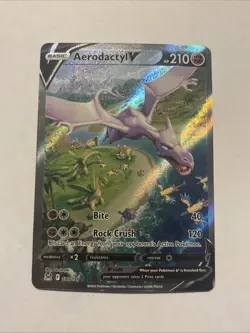 Pokemon Aerodactyl V 180/196 Alt Art Holo Rare 2022 Lost Origin TCG Card - Image 1