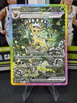 Leafeon EX 144/131 Prismatic Evolutions SIR Full Art Rare Holo Pokemon - Image 1