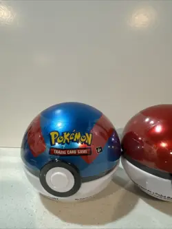 3 Pokemon TCG PokeBall Tins-(3x) - Sealed New 3 Booster Packs & 1 Coin - Image 2