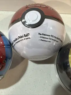 3 Pokemon TCG PokeBall Tins-(3x) - Sealed New 3 Booster Packs & 1 Coin - Image 5