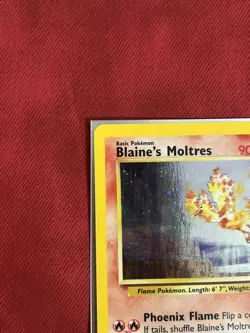 Blaine's Moltres - 1/132 - Pokemon Gym Heroes Unlimited Holo Rare Card WOTC LP - Image 2