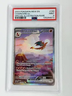 Pokemon TCG Scarlet & Violet Charizard EX 199/165 Special Illustration Rare PSA9 - Image 1