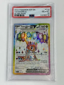 Pokemon 2024 SV Surging Sparks SSP en Tatsugiri EX #226/191 PSA 10 - Image 1